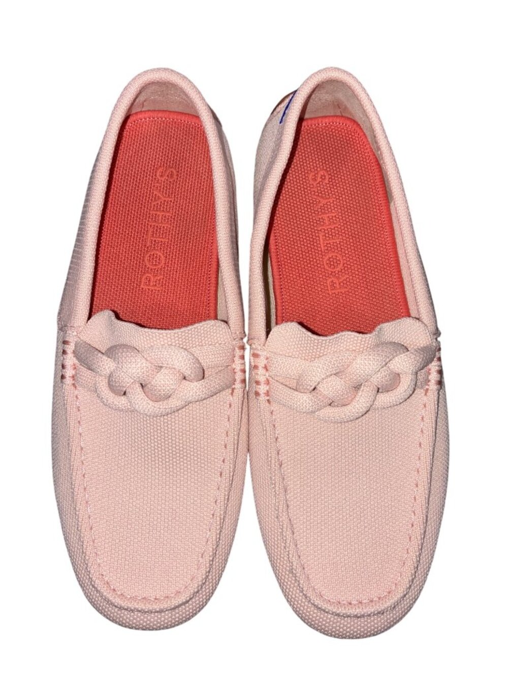 Rothys The Braid Driver Loafers Cakepop Pink Womens Size 9 slip on comfort